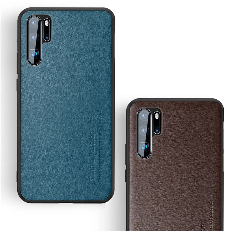 Кожаный чехол P20 Pro для huawei P30 Pro, роскошный чехол из натуральной воловьей кожи, задняя крышка, тонкий ТПУ P30, чехол для huawei P20 P30, Funda Capas