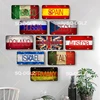 [SQ-DGLZ] Country Flag+Name License Plate Bar Wall Decoration Tin Sign Vintage Metal Sign Home Decor Painting Plaques Poster ► Photo 2/6