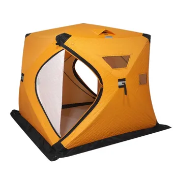 

Winter fishing house quilted thick winter tent ice fishing genuine warm rainproof snowproof tent automatic open and folding
