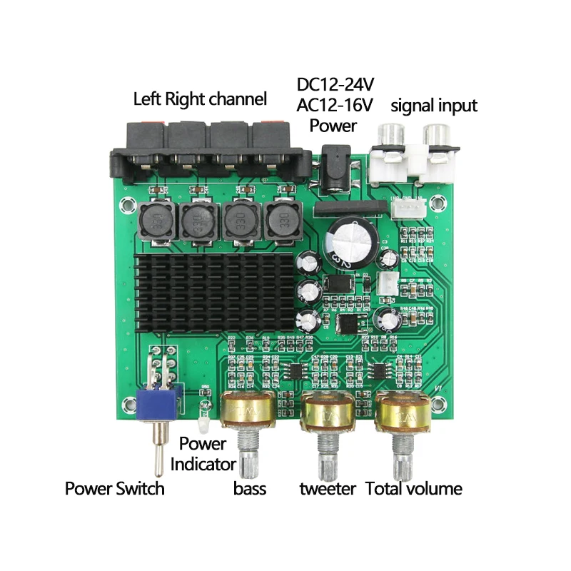 TPA3116D2 цифровой аудио усилитель плата 2,0 канала 80 Вт* 2 Стерео усилители звук предусилитель тон высокой мощности для домашнего динамика