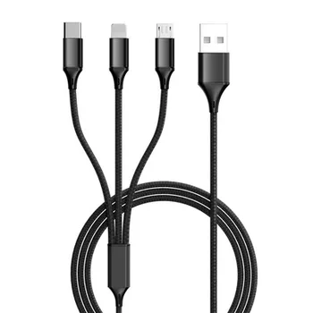 

Data line fast transmission magnetic suction 1 drag 3 soft line fast charging fast transmission lengthening USB interface