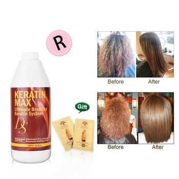

Best Effect 1000ml DS Max Brazilian Keratin Treatment 12% Formalin Straighten and Repair Very Cruly Hair Mask Free Shipping