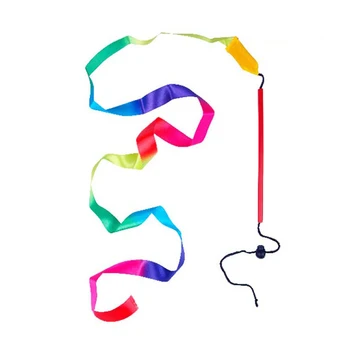 

1pc GYM Ribbon Colorful Gymnastics Rhythmic Art Dancing Accessory with Stick for Children Kids Girls