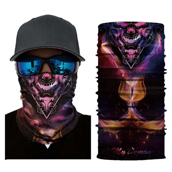 Велосипедные бесшовные повязки на голову с черепом, грелка на шею, велосипедная маска для лица, 3D велосипедная повязка на голову, бандана, шарфы, тюрбан, маска для спорта на открытом воздухе - Цвет: A67