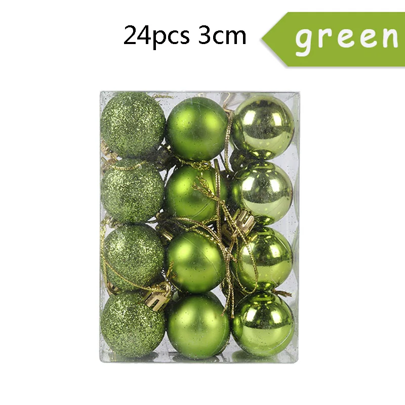 24pcs christmas ball Natal Merry Christmas Висячие белые снежные фольга Swirl баннер гирлянда Рождественские украшения для дома новогодние вечерние navidad kerst - Цвет: 24pcs christmas ball
