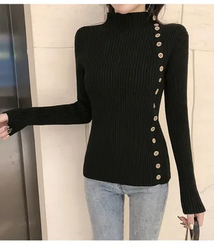 

Cashmere Sweater Women Knitted Turtleneck Pullover Long Sleeve Tricot Sweaters And Pullovers White