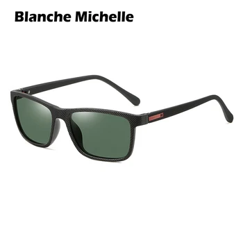 

High Quality TR90 Frame Sunglasses Men Polarized Retro Square UV400 Sun Glasses Male Driving 2020 sunglass oculos with box