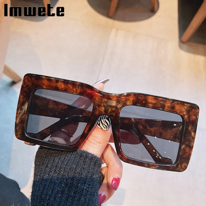Vintage Oversized Square Sunglasses Women Luxury Brand Designer Sun Glasses  Men Fashion Black Eyewear Retro Oculos De Sol Mujer