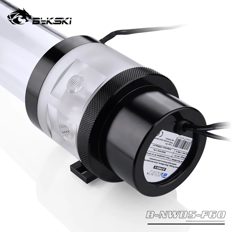 Bykski  Water Cooling D5 Pump Res Combo kit reservoir with light strip Water Tank light B-NWD5-F60