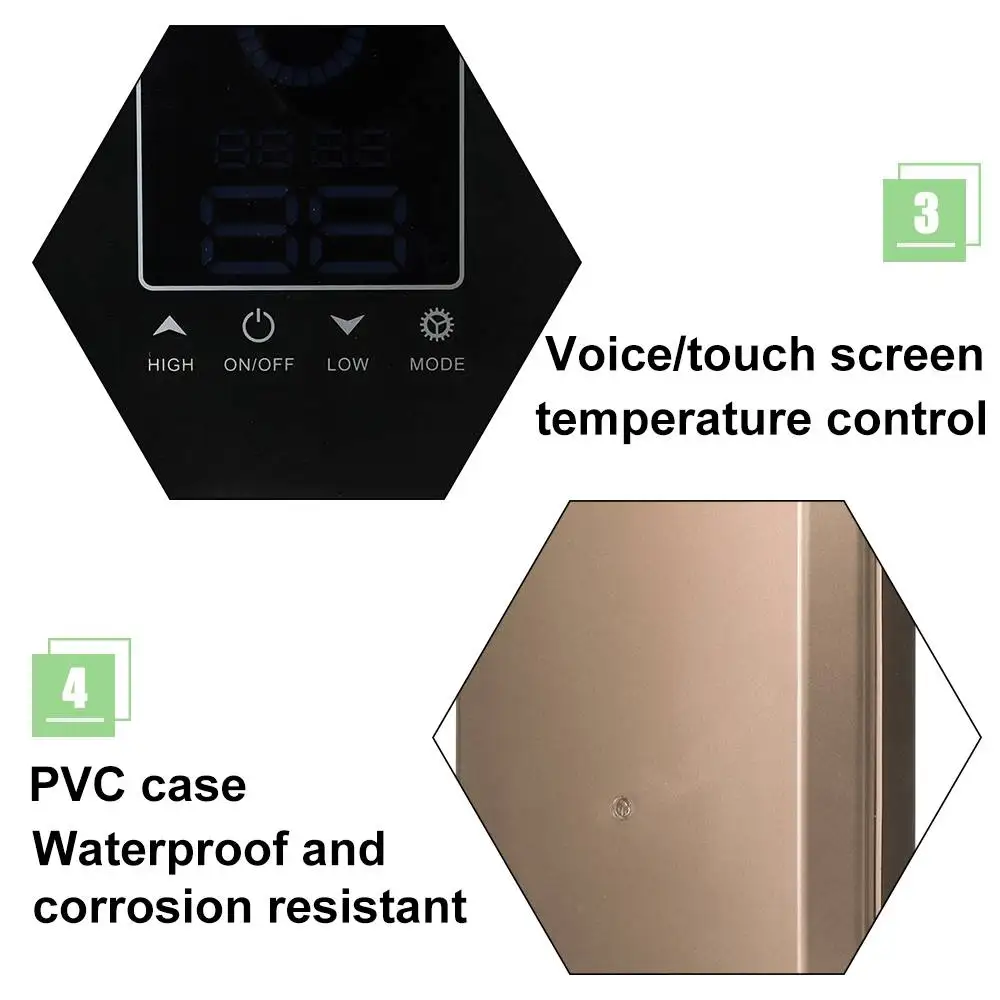 8500W 220 V/110 V LCD chauffe eau électrique numérique touchant commande vocale température constante chauffe eau sans réservoir instantané