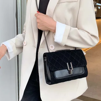 

New Bag Texture Small Bag Women's Fashion Handbag 2020 New Style Foreign Style Texture Chain Student Popular Messenger Bag