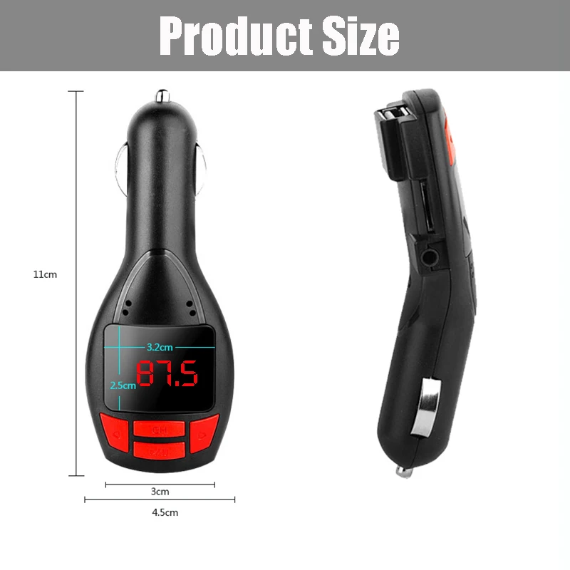 JINSERTA Bluetooth fm-передатчик модулятор USB автомобильный комплект mp3-плеер Поддержка USB флэш-накопитель TF Micro SD 3,5 мм AUX аудио в музыку