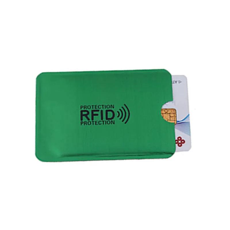 100 шт. алюминиевый Анти Rfid кошелек блокирующий считыватель Блокировка банк держатель карты Id Чехол для банковских карт металлический кредитный NFC держатель 6,3*9,1 см