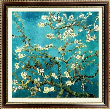 

Needlework,DIY Cross stitch,Sets For Embroidery kits Van Gogh Classic Apricot Flower Printed Pattern Cross-Stitch painting gift