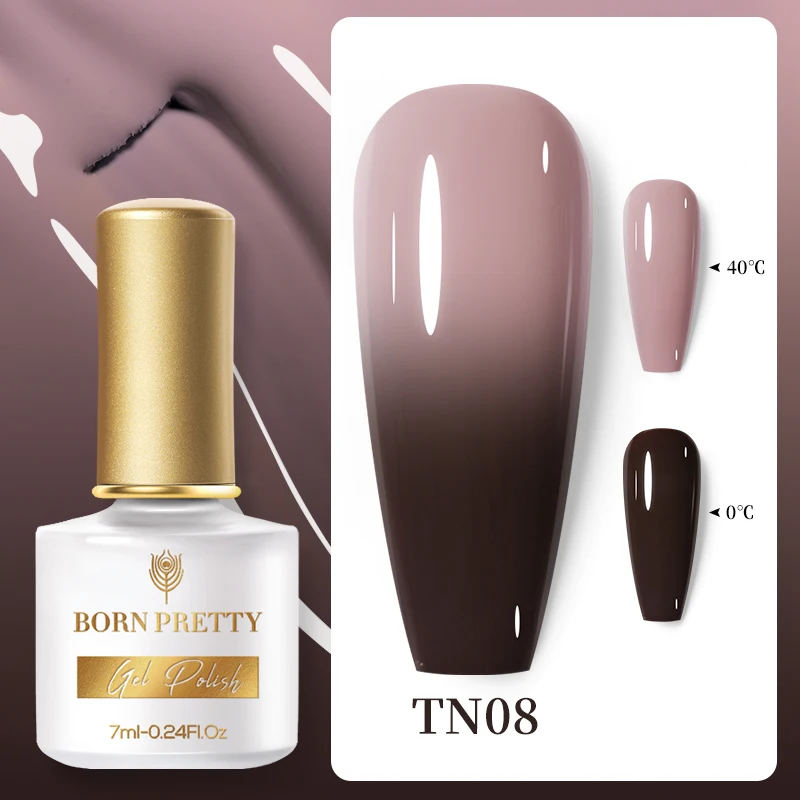 Термальный блестящий гель BORN PRETTY для ногтей размачиваемый меняющий цвет при