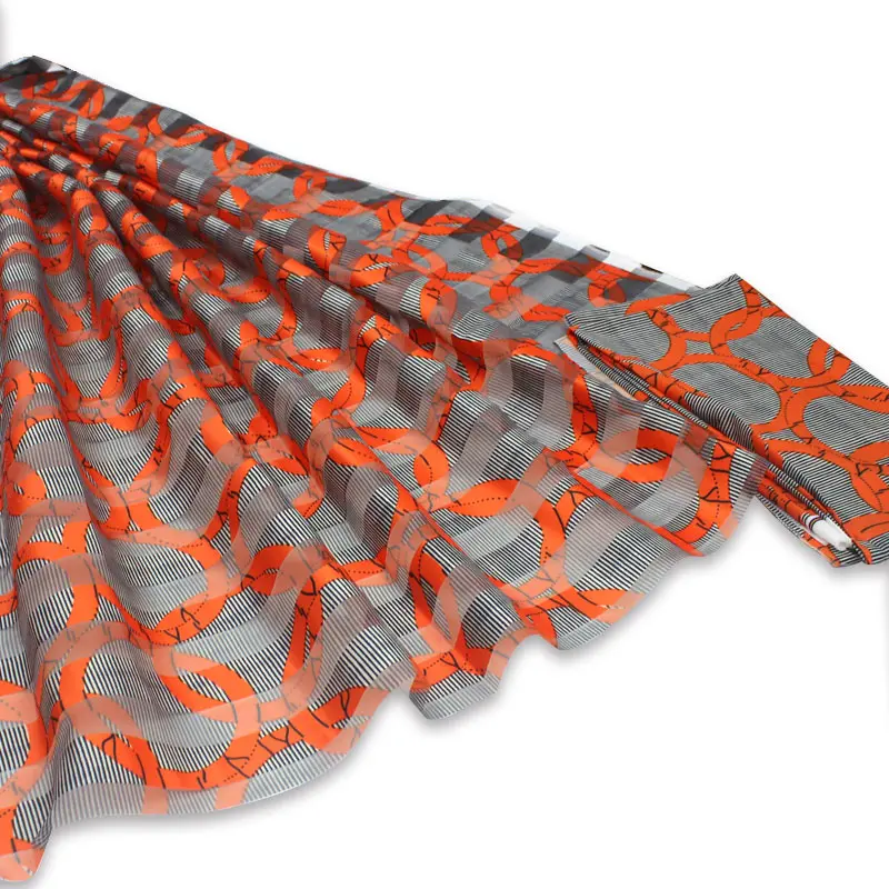 Лучшее качество белая органза шелк воск африканская ткань лента шелк мягкий материал горячая Распродажа африканские шелковые восковые ткани для вечерние 4+ 2 ярда