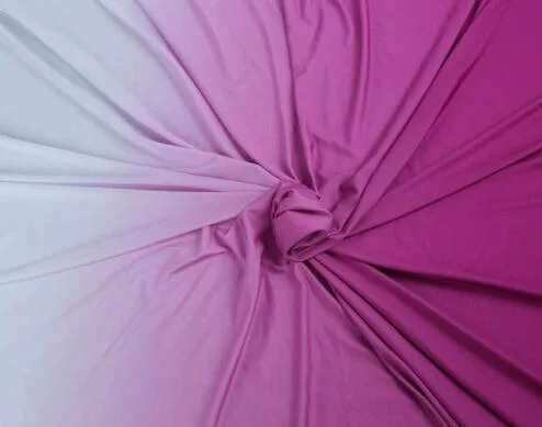 2 Plum-white Ombre спандекс лайкра латинское платье для косплея ткань 4 способ эластичный градиент Падение глянцевая танцевальная одежда - Цвет: 2 Plum-white
