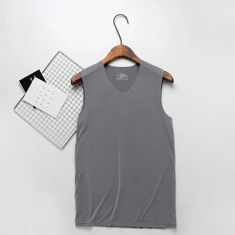 

Men's Undershirts Wide Shoulders Vest Seamless Breathable Sleeveless Fitness Running Bodybuilding Workout Shirts Plus Size L-3XL