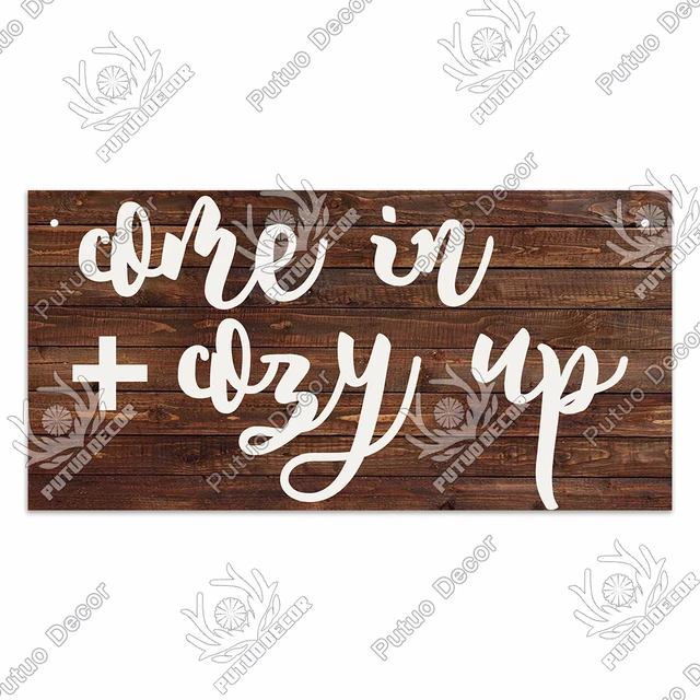 Putuo Decor Home Wooden Signs Family Wood Pendant Decorative Plaque for Friendship Home Sweet Home Room Sign Wall Decoration WP3827