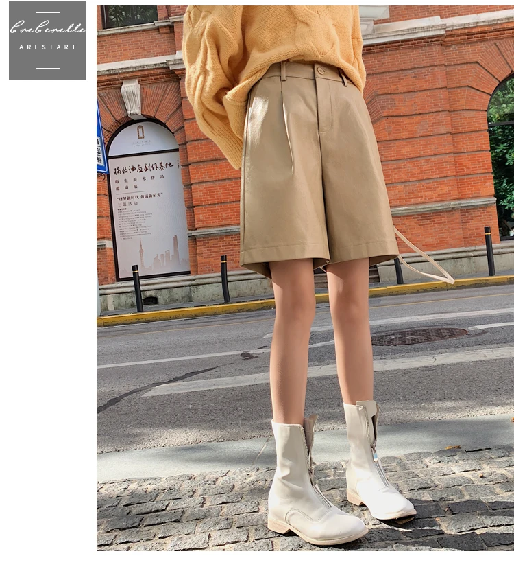 Европейская и американская мода PU lederhosen женская новая зимняя одежда свободные кожаные брюки с высокой талией от 5 до 9902