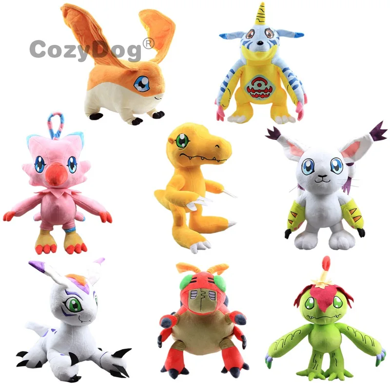 Аниме Digimon Adventure плюшевые игрушки 8 видов стилей Gabumon Piyomon Agumon Gomamon Мягкие Tailmon 30 33 см