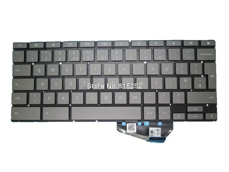

Клавиатура для ноутбука с британской раскладкой для HP CHROMEBOOK 14C-CA 14C-CA0004TU 14C-CA0005TU HP M19M66GBJ920 0GD HP M19M7 AE0GDE01120, серый с подсветкой