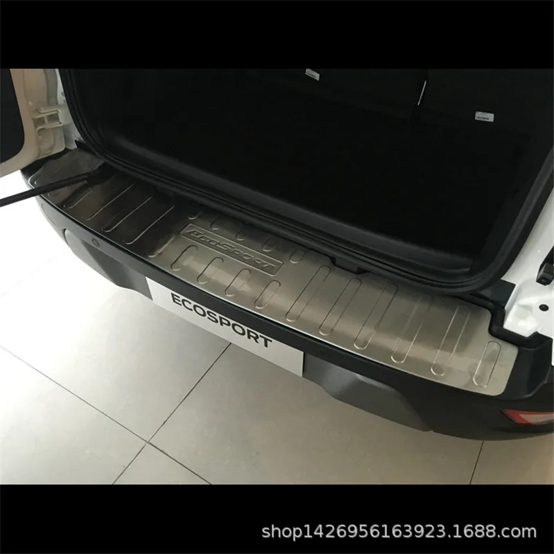 Автомобильный Стайлинг для Ford Ecosport автомобильные аксессуары Автомобильный из нержавеющей стали Задний бампер протектор Подоконник багажник Задняя накладка рельефная пластина