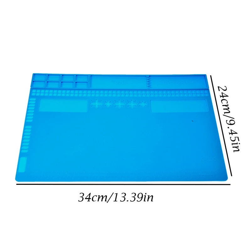 Heat-Resistant Insulation Silicone Soldering Pad Desk Mat Maintenance Platform for Bga Repair Station Tools 35x25Cm | Инструменты