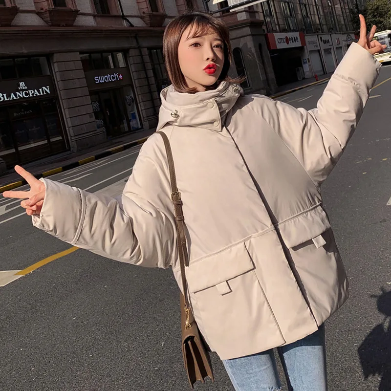 

2019 Winter New Style Cotton-padded Clothes Women's Korean-style Fashion Thick Warm down Coat Loose-Fit Students Cotton Coat Cot