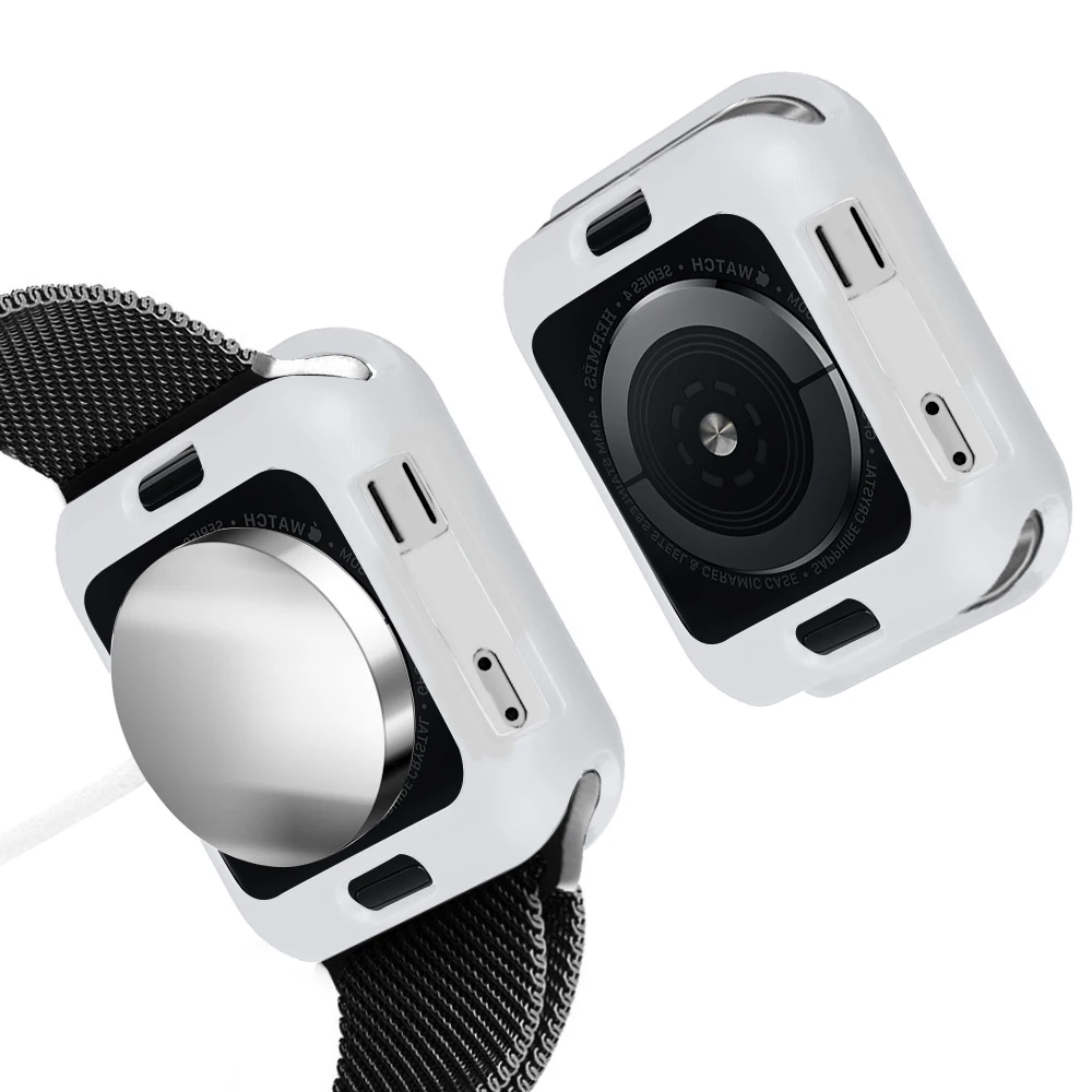 Тонкий защитный чехол из ТПУ с эффектом потертости для Apple Watch, чехол серии 4/5, силиконовый чехол для замены бампера, аксессуары для часов 44 мм 40 мм