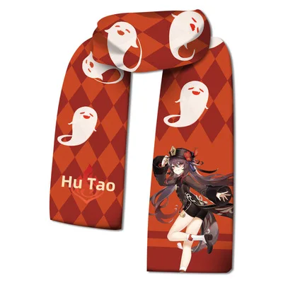 Anime Genshin Impact Scarfs Keqing Zhongli Diluc Venti Klee Qiqi Lumine Eula Hu Tao Morax Cosplay Props Plush