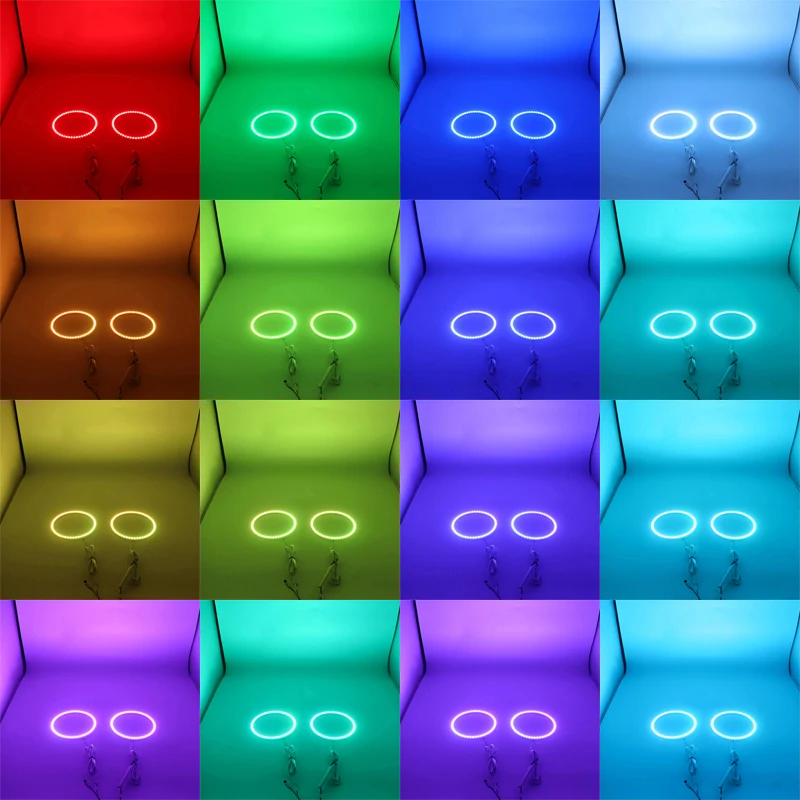 Разноцветные RGB светодиодные глаза ангела кольцевой глаз Ореола Радиоуправление