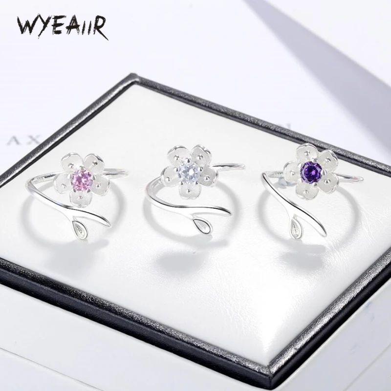 WYEAIIR очаровательные вишневые стразы новые литературные Простые открытые кольца