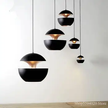 

American Apple Iron Chandelier Lights Restaurant Bedroom Hang Lamp Nordic Modern Art Creative Individual Bedside Luminaire Led