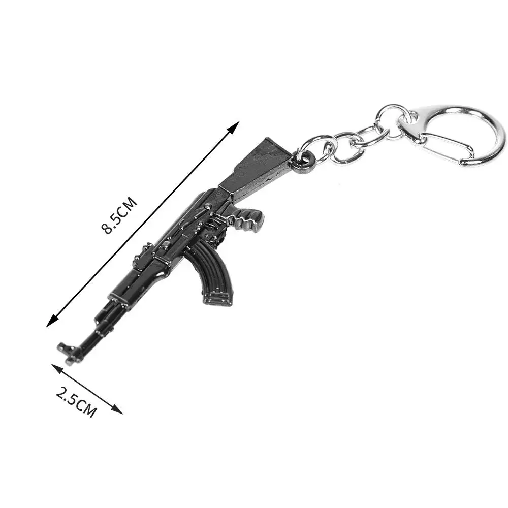 Around The Game Around The Fire Line Ak47 Weapon Pistol Sniper Gun Cf Mini Gun Car Key Pendant Keychain Ring Gift Keyrings