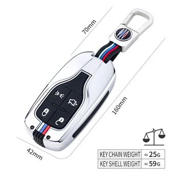 Portachiavi per auto in lega di zinco per Maserati Ghibli Levante Quattroporte Smart Remote Control Fob Cover portachiavi Keys Protector Bag 5 Portachiavi per auto in lega di zinco per Maserati Ghibli Levante Quattroporte Smart Remote Control Fob Cover portachiavi Keys Protector Bag - Portachiavi per auto in lega di zinco per Maserati Ghibli Levante Quattroporte Smart Remote Control