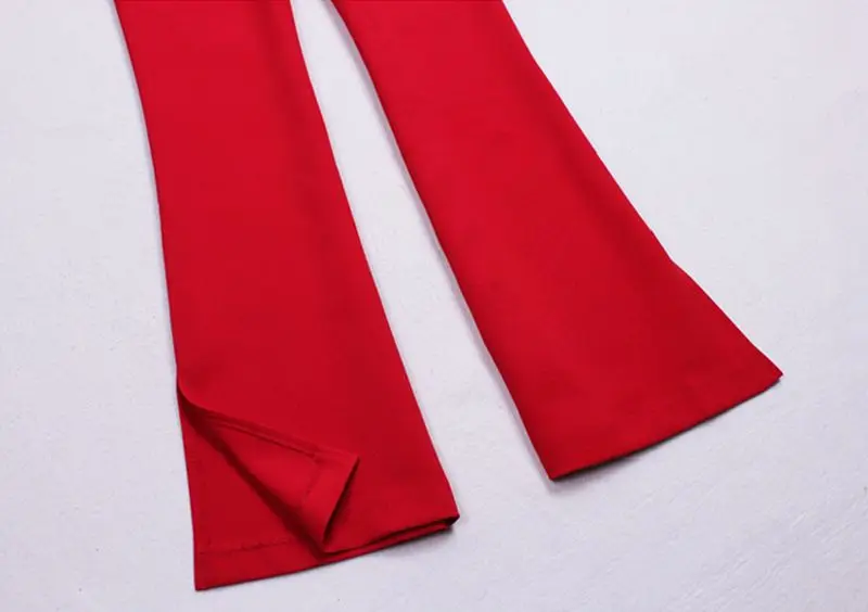 Комплект блейзеров Pak vrouwelijke mode Slanke dames Xiaoxiangfeng split hoge kwaliteit bell broek Professional dragen twee stuk