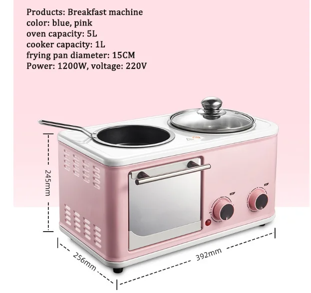 Breakfast machine Nosmok stick roast shabu-electric barbecue grill indoor Outdoor Party 6gear Toaster Furnace