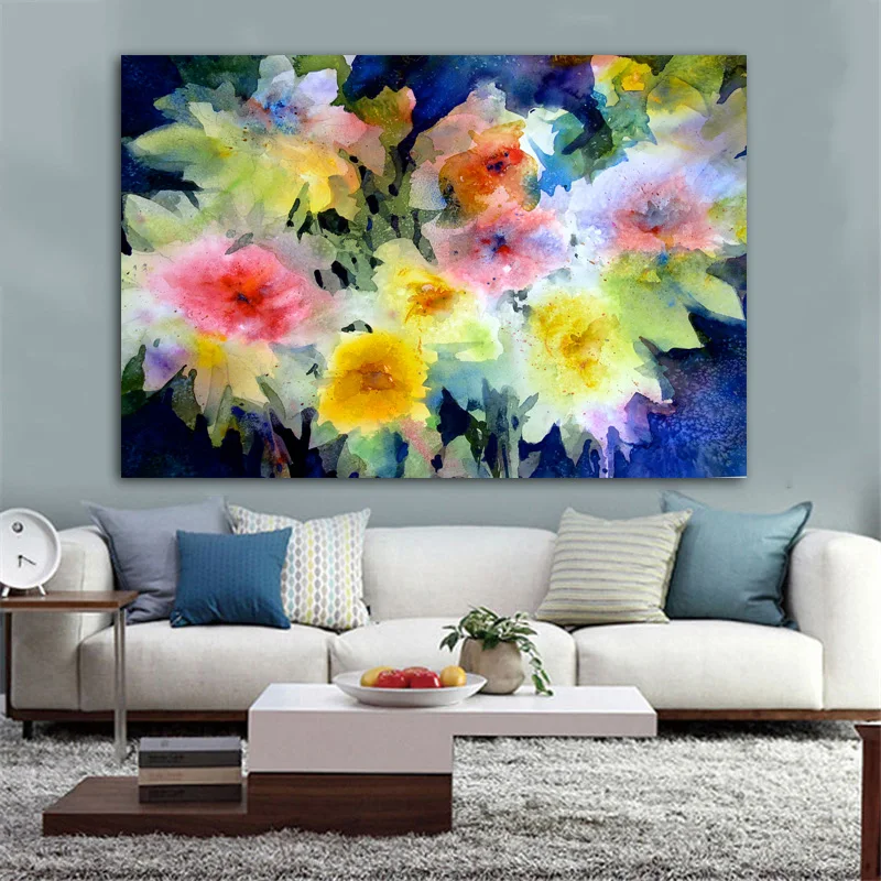 RELIABLI искусства абстрактный цветок Плакаты Wall Art принты картины на холсте