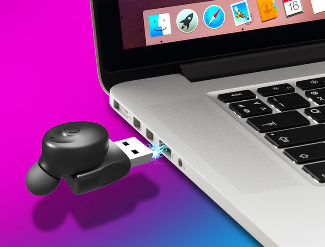 Новинка 2019 миниатюрные беспроводные Bluetooth наушники с USB зарядкой Спортивная