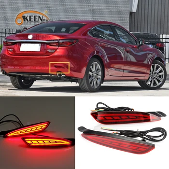 

2PCS Rear Fog Light For Mazda 6 Atenza 2019 2020 Car LED Rear Running Light Bumper Brake Light Dynamic Turn Signal Reflector