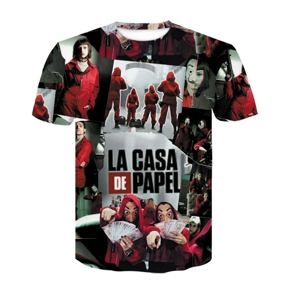 Фильм деньги Heist House of Paper La Casa De Papel футболка для мужчин забавные Берлине 3D