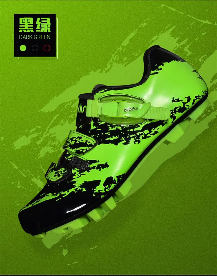 BOODUN Мужская велосипедная обувь MTB Moutain обувь резиновая подошва дышащая самоблокирующаяся гоночная велосипедная обувь серый черный оранжевый зеленый