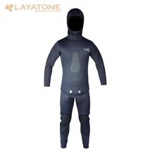 LayaTone гидрокостюм для мужчин 5 мм неопрен Дайвинг Подводная охота подводное плавание зимняя рыбалка костюмы из 2 предметов