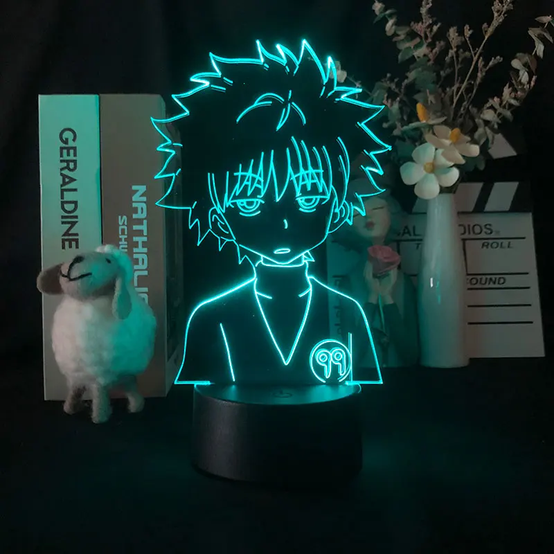 

Anime Hunter X Hunter Killua 3d Led Lamp for Bedroom Decor Nightlight Birthday Gift Acrylic Led Night Light Hxh Killua Cute