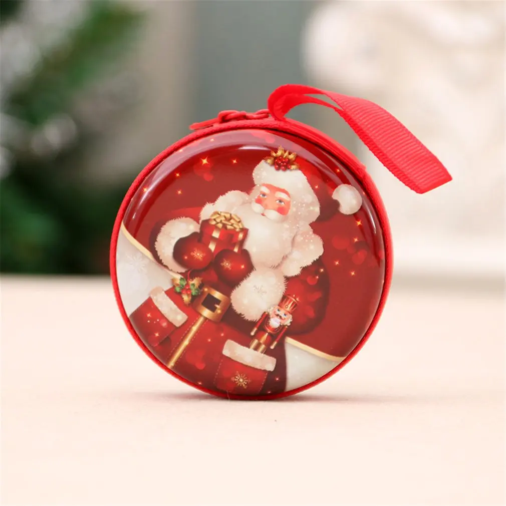 Mini Small Size Christmas Printed Coin Storage Bag Money Box For USB Cable Holder Best Gifts Zipper Travel Organizer | Дом и сад