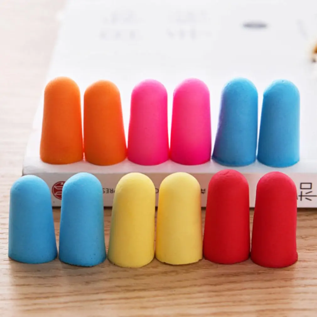 Tapones de esponja blanda para los oídos, protección auditiva con aislamiento acústico, reducción de ruido, para dormir, sin caja de almacenamiento