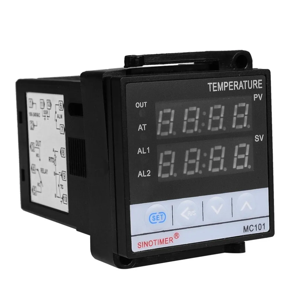 Short Shell Input PID Temperature Controller Thermostat Temperature Regulator SSR Relay Output Heat Cool Alarm