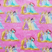 105 см Ширина принцесс с принтом в виде розового цвета из хлопчатобумажной ткани для девочек, одежда для девочек Постельное белье Домашний текстиль Наволочка на подушку DIY-BK785