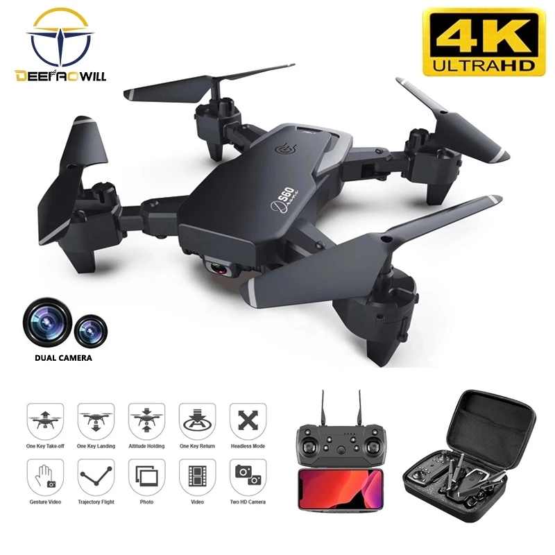 

Drone 4k HD Wide Angle Camera 1080P WiFi fpv Drone Dual Camera Quadcopter Real-time transmission S60 Drone Helicopter Toys